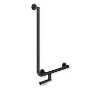 Hewi système 900 900.22.14060DC acier inoxydable peint par poudrage noir mat profond, 750 x 500 mm, version droite