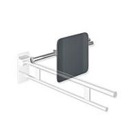 Hewi système 900 900.51.9034092 Acier inoxydable chromé, polyamide anthracite, poignée à droite, rosace à gauche