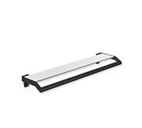 Hewi Système 900 étagère 900.03.00060DC Halter en acier inoxydable Halter poudrage noir mat profond, avec poignée, 720x188mm