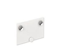 Hewi Système 900 plaque de montage 900.51.00160DX acier inoxydable peint par poudrage blanc deep matt, 163x109x15.6mm
