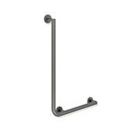 Hewi Système 900 Poignée angulaire 900.22.13260SC acier inoxydable peint par poudrage gris foncé perle mica profond mat, 750 x 500 mm, version droite
