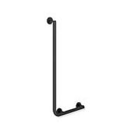 Hewi Système 900 poignée angulaire 900.22.13360DC acier inoxydable peint par poudrage noir mat profond, 900 x 400 mm, version droite