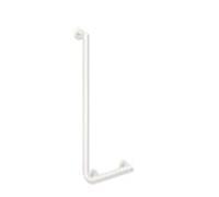 Hewi Système 900 Poignée angulaire 900.22.13760DX acier inoxydable peint par poudrage blanc matt, 900 x 400 mm, version gauche