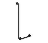 Hewi Système 900 poignée angulaire 900.22.13860DC acier inoxydable peint par poudrage noir mat profond, 1000 x 500 mm, version gauche