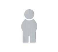 Hewi Universal Plaque de porte de toilettes, WC hommes, 710XA.150.1,