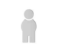 Hewi Universal Plaque de porte de toilettes, WC hommes, 801.91.010 97,