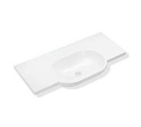 Hewi vasque en fonte minérale 950.11.220 85 x 41,5 cm, sans trou pour robinet ni trop-plein, blanc
