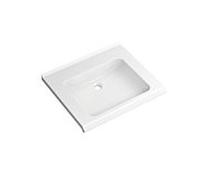 Hewi vasque en fonte minérale 950.13.100 65 x 56 cm, blanc , sans trou pour robinet ni trop-plein