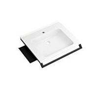 Hewi vasque en fonte minérale 950.19.072DX 65x58cm, avec poignée 65cm, étagère, blanc , blanc deep matt