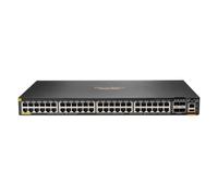 Hewlett Packard Enterprise Aruba 6200F 48G Class4 PoE 4SFP+ 740W Géré L3 Gigabit Ethernet (10/100/1000) Connexion Ethernet, supportant l'alimentation Via ce Port (PoE) 1U Noir