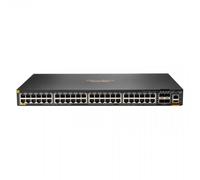 Hewlett Packard Enterprise Aruba 6300F 48-port 1GbE Class 4 PoE & 4-port SFP56 Géré L3 Gigabit Ethernet (10/100/1000) Connexion Ethernet, supportant l'alimentation via ce port (PoE) 1U Gris