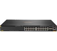 Hewlett Packard Enterprise Aruba 6300M 24-port 1GbE Class 4 PoE & 4-port SFP56 Géré L3 Gigabit Ethernet (10/100/1000) Connexion Ethernet, supportant l'alimentation via ce port (PoE) 1U