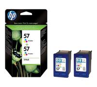 Hewlett Packard [HP] No. 57 Inkjet Cartridge Page Life 1000pp 17ml x 2 Colour Ref C9503ae [Pack 2]
