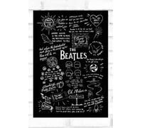 Hewson Poster de paroles des Beatles Doodle - Cadeau imprimé des Beatles - Cadeau pour les amateurs de musique des Beatles (A4, tableau noir)