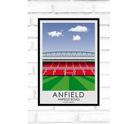 Hewson's Gifts Impression du Stade de Football Liverpool Anfield - Cadeau pour Fan, Papa, Frère, Fils - A4