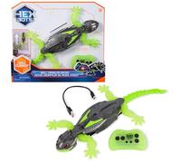 Hex Bots - Gecko Radiocommandé Qui Rampe Sur Le Sol Et Les Murs - Lézard Télécommandé Avec Yeux Lumineux - Pilotage Facile - Câble USB Inclus - Jouet Enfant 4 Ans et +
