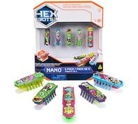 Hex Bots Lot de 5 Nano Bugs avec Flash Nano, Jouets sensoriels pour Enfants et Chats avec Technologie de Vibration, Jouets à Insectes et Mini Robot Jouet pour Enfants à partir de 3 Ans