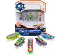 Hex Bots Nano 5 Pack, 4 Nano Bots Avec Flash Nano En Bonus, Jouets Sensoriels Pour Enfants Et Chats Avec Technologie De Vibration, Jouets Insectes Et Mini Robot Pour Enfants À Partir De 3 Ans