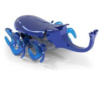Hex Bots Robotic Rhino Beetle, Autonomous Mechanic Insect Toys for Kids, Robotic Rhino Beetle Figure, Robot Toys for Boys & Girls Ages 4 & Up, Blue