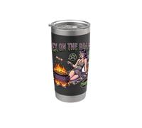 Hex on the Beach Witch Chaudron Bonfire Summer Halloween Gobelet isotherme en acier inoxydable double paroi