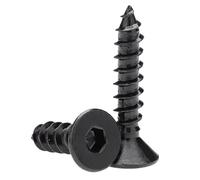 Hex Socket vis à tête fraisée, Vis autotaraudeuses à tête fraisée hexagonale creuse en acier inoxydable SS304 noir M3-M6(M3 x 6mm)