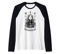 Hex The Patriarchy Féministe Sorcière Halloween Gothique Pop Art Manche Raglan