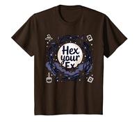 Hex Your Ex: Witchy Breakup Empowerment Couronne au Clair de Lune T-Shirt, Enfant, Marron, 2 Ans