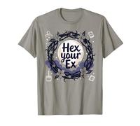 Hex Your Ex: Witchy Breakup Empowerment Couronne au Clair de Lune T-Shirt, Homme, Ardoise, XXL