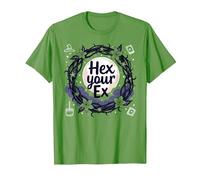 Hex Your Ex: Witchy Breakup Empowerment Couronne au Clair de Lune T-Shirt, Homme, Herbe, M