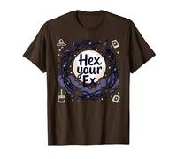 Hex Your Ex: Witchy Breakup Empowerment Couronne au Clair de Lune T-Shirt, Homme, Marron, M