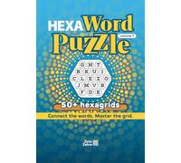 Hexa Word Puzzle, volume 1: 50+ puzzles with solutions | 4 grid sizes | Replayability : every puzzle is a challenge to beat your own score | Boosts ... portable paperback size | Easy to read