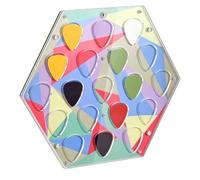 Hexagon Acrylic Guitar Pick Display Case Holder Wall Mount Guitar Pick Storage Holder Case