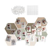 Hexagon Cork Pin Boards- 12 Inch Acoustic Felt Notice Boards, Set Of Wall Mounted Display Panels | Decorative Hexagon Vision BoardsFor Photos, Notes, DIY Crafts, Office, Home, Classroom Use