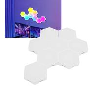 Hexagon LED RVB Light - 8 Pack App Smart App RGB Hexagon Light Panel Lights With Voice Remote Control & Music Sync for Halloween Decor, Game Nights