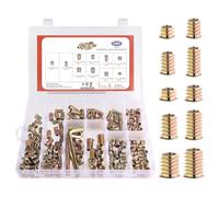 Hexagon Socket Nuts Set, Hex Assortment Kit, Strong Bolt Fasteners, Includes Hex Spanner Tool, Organized Storage Box, for Fiberboard, Plywood, Pine, Furniture, Home Hardware