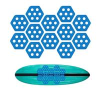 Hexagon Surf Traction Pads - 12 Pieces Anti-Slip Grip, Durable Surfboard Accessory, Water Sports Supplies, Non-Skid Board Pad | Ideal for Beach Sea Fitness Fishing Skateboard