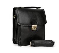 Hexagona - Baisenville - Compatible téléphone portable - Pour Homme - Collection République - Noir - En cuir de vachette végétal collet