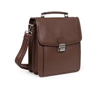 Hexagona - Baisenville - Compatible téléphone Portable - pour Homme - Collection Confort - Chocolat - en Cuir