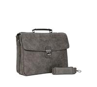 Hexagona - Cartable - Compatible Format A4 et téléphone Portable - pour Homme - Collection Différence - Gris
