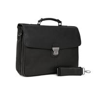 Hexagona - Cartable - Compatible Format A4 et téléphone Portable - pour Homme - Collection Différence - Noir