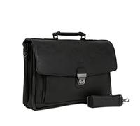 Hexagona - Cartable - Compatible Format A4 et téléphone Portable - pour Homme - Collection Différence - Noir