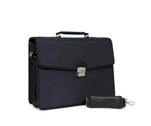 Hexagona - Cartable - Compatible Format A4 et téléphone Portable - pour Homme - Collection Worker - Marine