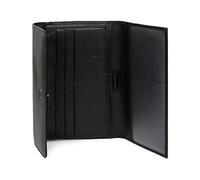 Hexagona - Compagnon de Voyage 2 Volets - Cuir - Compatible Cartes de crédit, CNI, permis de Conduire, Passeport, Carte Grise et chéquier - pour Femme - Collection Confort - Noir