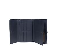 Hexagona - Compagnon de Voyage 2 Volets Stop RFID - Compatible Cartes de crédit, CNI, permis de Conduire, Passeport, Carte Grise et chéquier - pour Femme - Collection Sauvage - Bleu Nuit - en Cuir