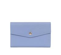 Hexagona - Compagnon de Voyage 2 Volets Stop RFID - Compatible Cartes de crédit, CNI, permis de Conduire, Passeport, Carte Grise et chéquier - pour Femme - Collection Luna - Bleu Lavande