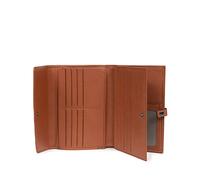 Hexagona - Compagnon de Voyage 2 Volets Stop RFID - Compatible Cartes de crédit, CNI, permis de Conduire, Passeport, Carte Grise et chéquier - pour Femme - Collection Sauvage - Terre - en Cuir