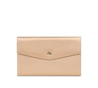 Hexagona - Compagnon de Voyage 2 Volets Stop RFID - Compatible Cartes de crédit, CNI, permis de Conduire, Passeport, Carte Grise et chéquier - pour Femme - Collection Luna - Doré