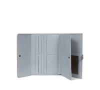 Hexagona - Compagnon de Voyage 2 Volets Stop RFID - Cuir - Compatible Cartes de crédit, CNI, permis de Conduire, Passeport, Carte Grise et chéquier - pour Femme - Collection Sauvage - Bleu Ciel