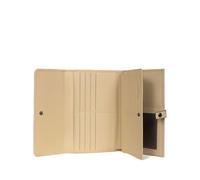Hexagona - Compagnon de Voyage 2 Volets Stop RFID - Cuir - Compatible Cartes de crédit, CNI, permis de Conduire, Passeport, Carte Grise et chéquier - pour Femme - Collection Sauvage - Sable