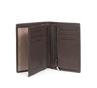 Hexagona - Compagnon de Voyage 2 Volets Stop RFID - Cuir - Compatible Cartes de crédit, CNI, permis de Conduire, Passeport, Carte Grise et chéquier - pour Femme - Collection Bastille - Carmin